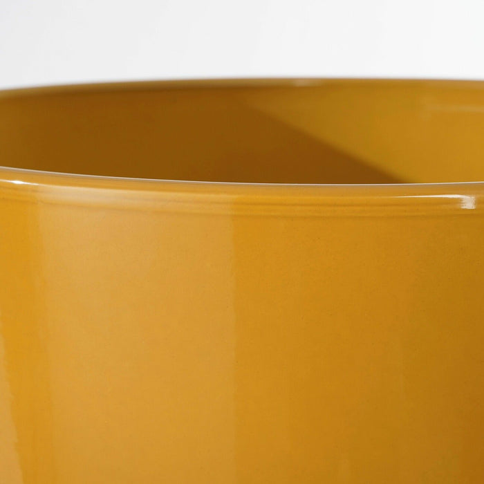 Mica Decorations Planten|bloempot Tusca - geel - D12 x H11cm
