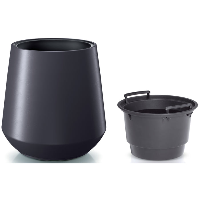 Prosperplast Plantenpot Sevilla - kunststof - antraciet - D30 cm