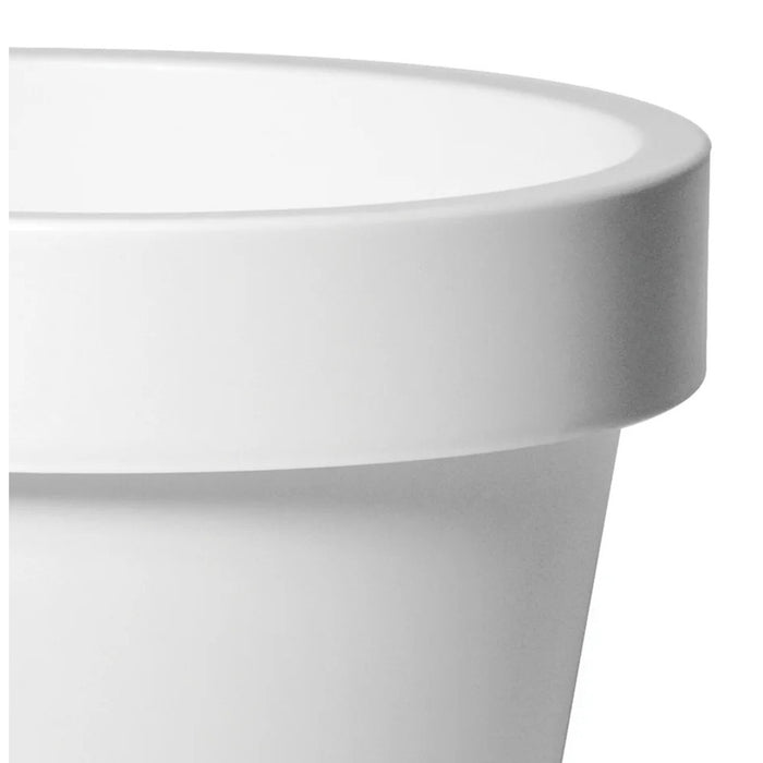 Mega Collections Plantenpot|bloempot - kunststof - wit - D30 cm