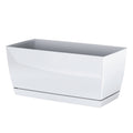 Prosperplast plantenpot - kunststof - parel wit - 24 x 12 x 11 cm