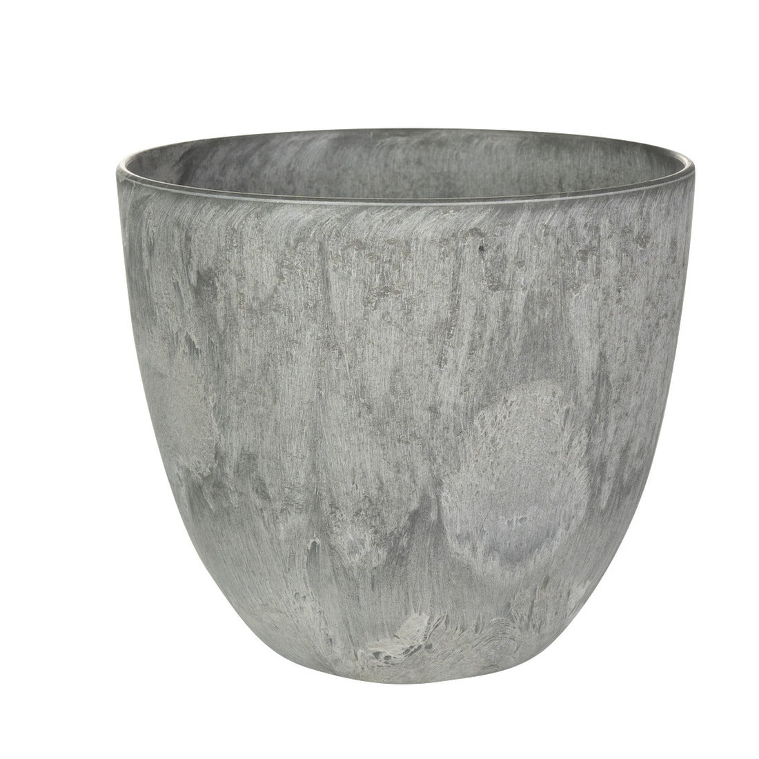 Ter Steege Bloempot - grijs - natuursteen look - 17 x 15 cm