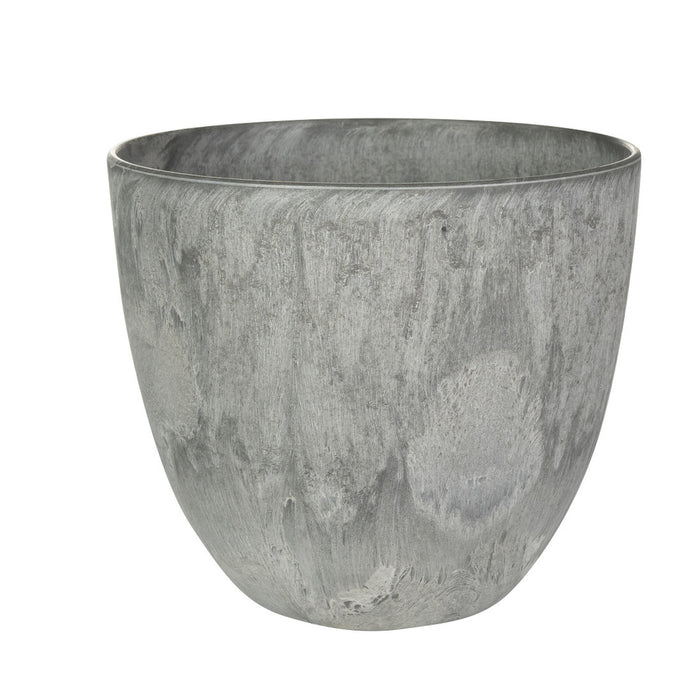 Ter Steege Bloempot - grijs - natuursteen look - 17 x 15 cm