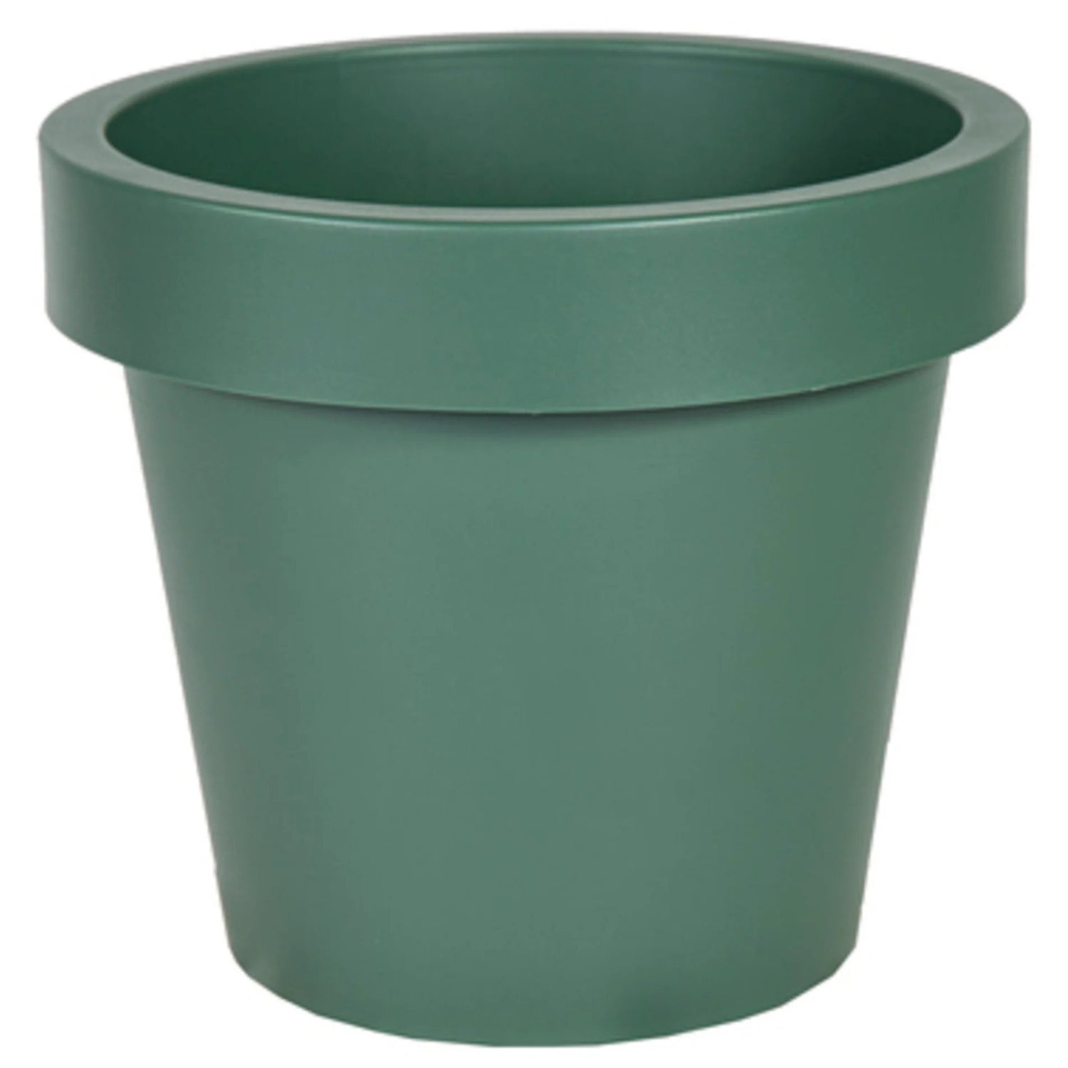 Mega Collections Plantenpot|bloempot - kunststof - groen - D16 cm
