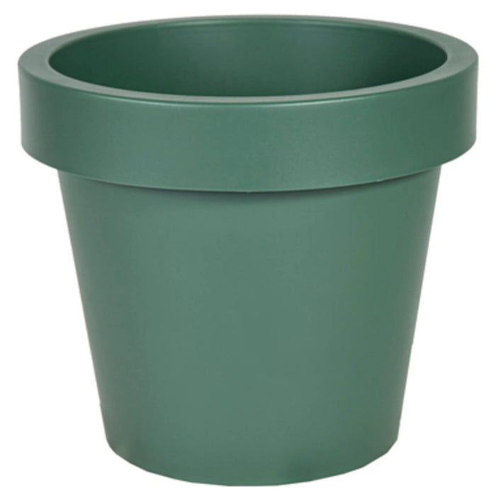 Mega Collections Plantenpot|bloempot - kunststof - groen - D16 cm