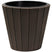 Prosperplast Plantenpot Wood Style - kunststof - donkerbruin - D40 cm