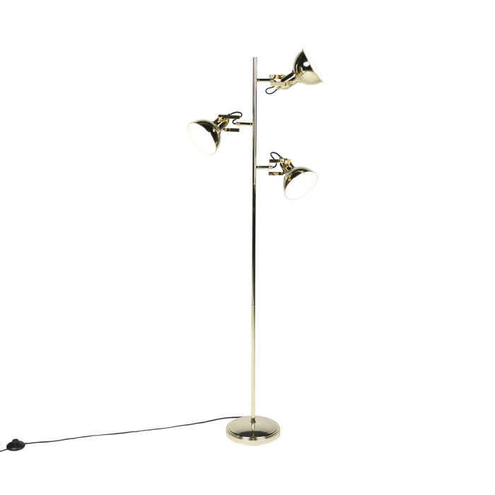QAZQA Vloerlamp tommy - Messing - Design - L 50cm