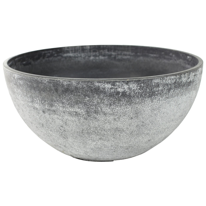 Ter Steege Bloempot schaal - kunststof - grijs - D25xH12 cm