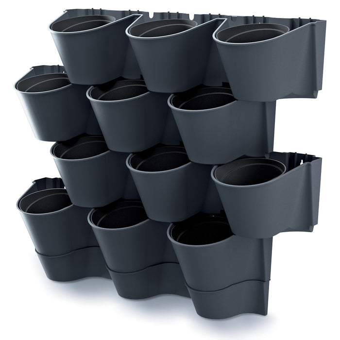 Prosperplast Plantenpotten - antraciet - L67 x B18 x H57cm