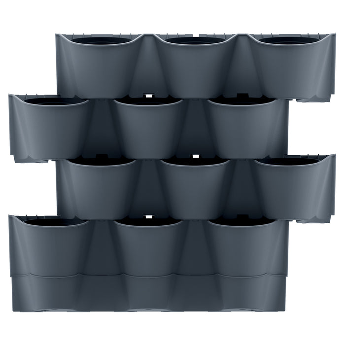 Prosperplast Plantenpotten - antraciet - L67 x B18 x H57cm