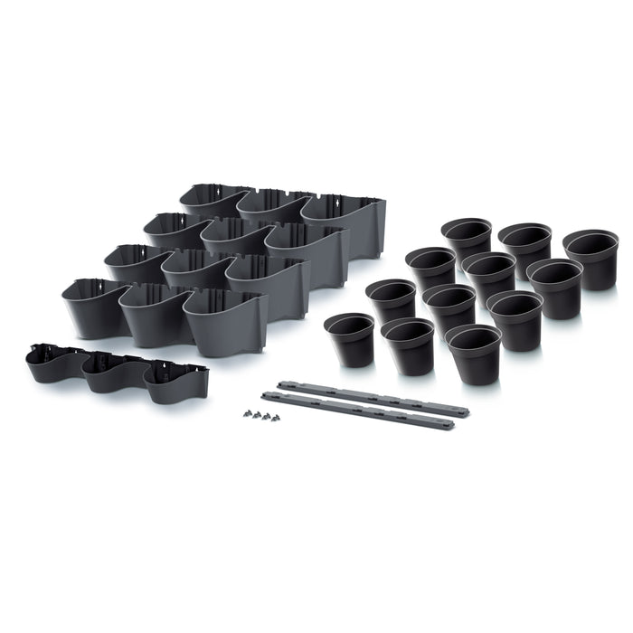 Prosperplast Plantenpotten - antraciet - L67 x B18 x H57cm