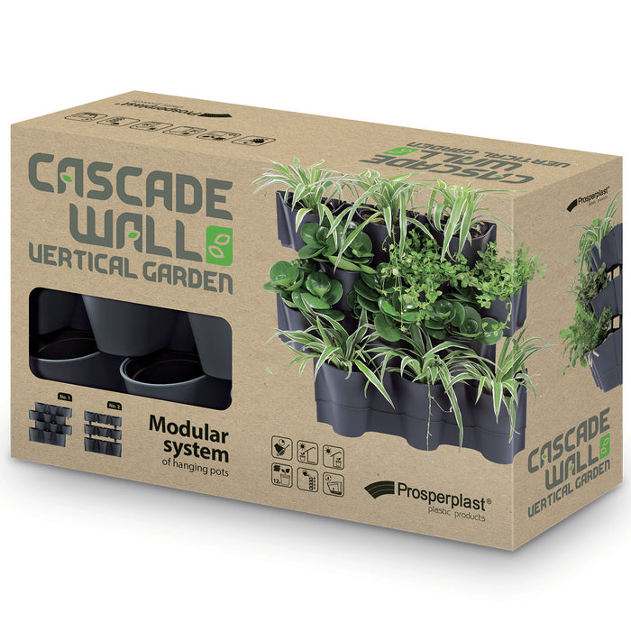 Prosperplast Plantenpotten - antraciet - L67 x B18 x H57cm