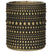 Countryfield theelichthouder|kaarsenhouder - zwart|goud - H8 cm