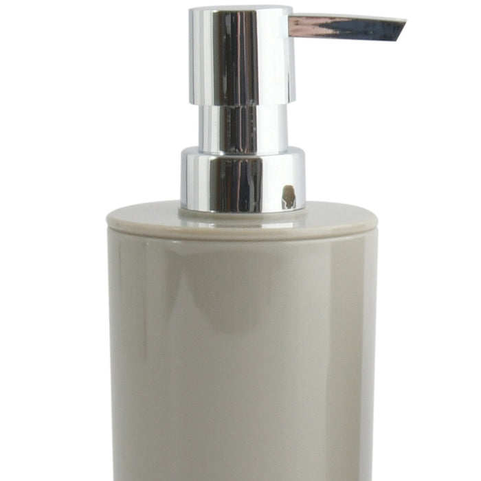 MSV Zeeppompje|dispenser Porto - kunststof - taupe|zilver - 7 x 16 cm