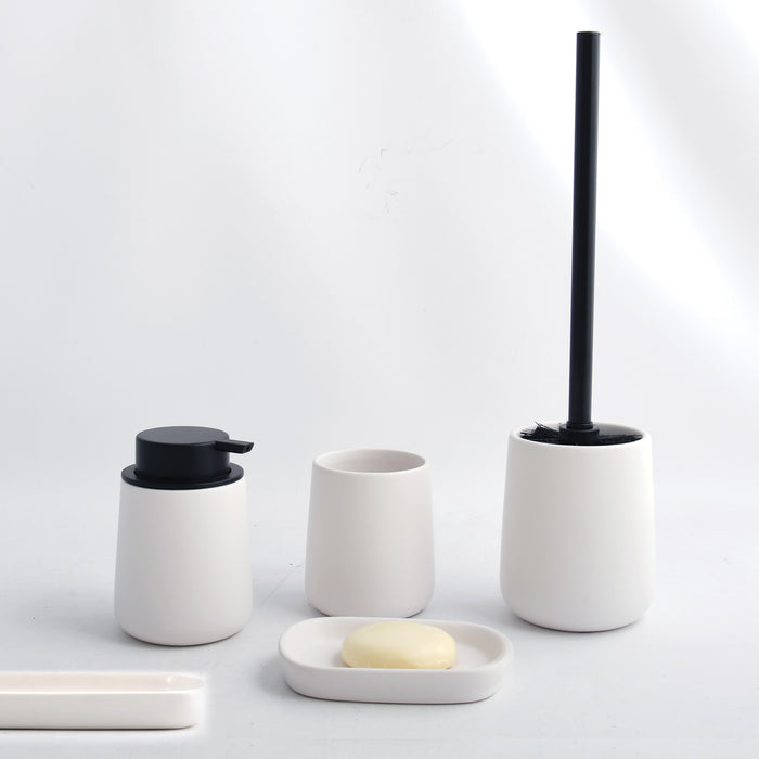 MSV Zeeppompje|dispenser Malmo - Keramiek - wit - 8,5 x 12 cm