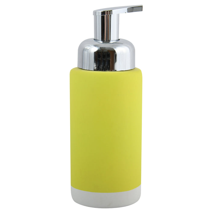 MSV Zeeppompje|dispenser Enzo - keramiek - appelgroen|zilver - 18 cm