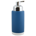 MSV Zeeppompje|dispenser Enzo - keramiek - marine blauw|zilver - 18 cm