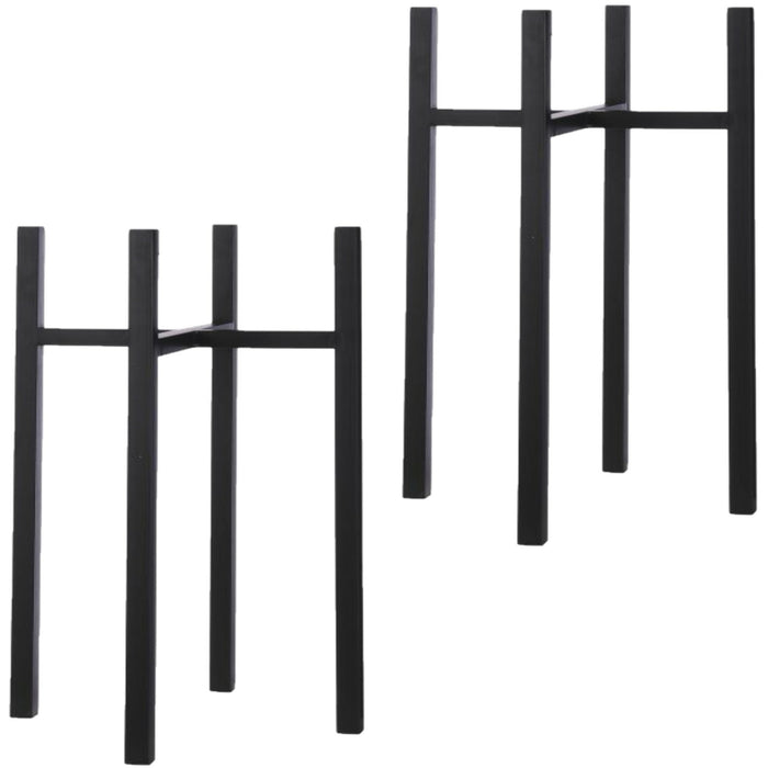 Plantenpot|bloempot plantenstandaard|verhoger zwart metaal 37.5 x 71 c