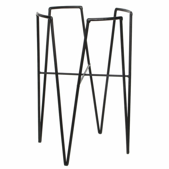 Set van 2x stuks plantenpot|bloempot plantenstandaard|verhoger zwart m