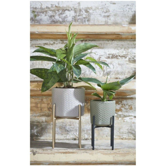 Mica Decorations Plantenstandaard - verhoger - zwart - H10 x B8 cm