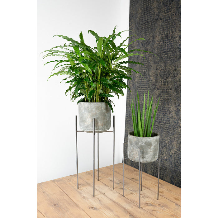 Ter Steege - bloempot plantenstandaard|verhoger - zwart - H16 x B17 cm