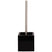 MSV Toiletborstel - MDF houder|rvs wc-borstel - zwart - 37 cm