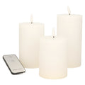 Anna's Collection LED Stompkaarsen met afstandsbediening - 3x - wit