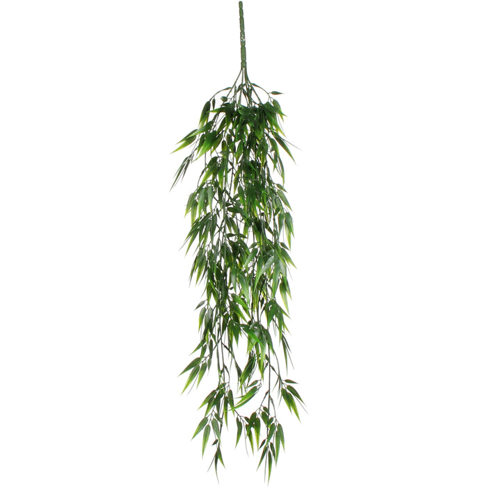 Mica Decorations Kunsttak - bamboe - plant - hangend - 76 x 20 cm