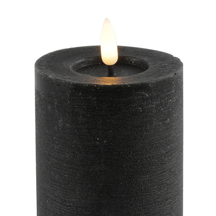 Countryfield LED kaars|stompkaars - zwart - D7,5 x H12,5 cm