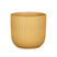 Mica Decorations - Plantenpot - okergeel - stripes - D12.5xH11 cm