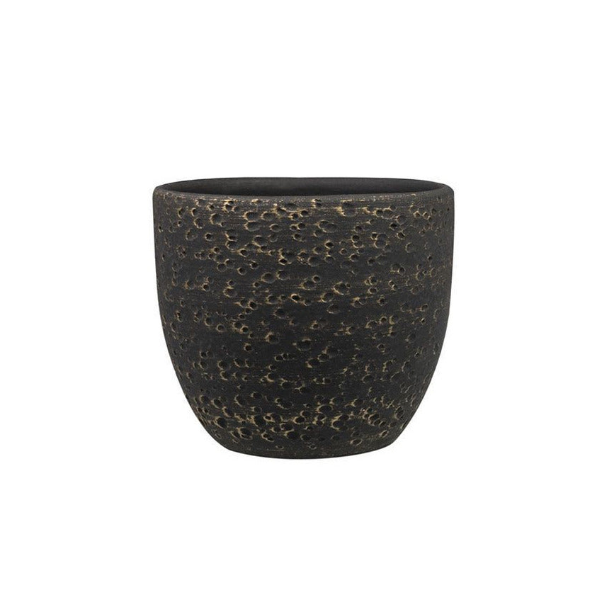 Ter Steege Plantenpot|Bloempot Lava Stone - zwart - D29 x H26 cm