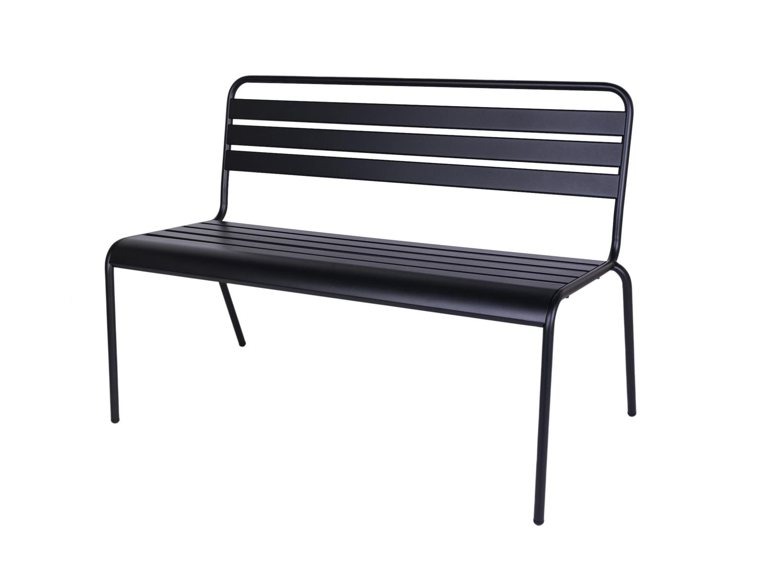 Metalen tuinbank Max 120 cm zwart