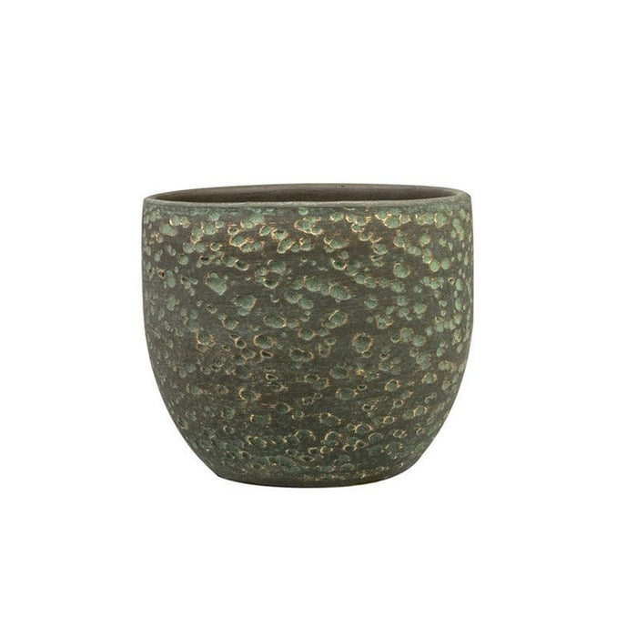 Ter Steege Plantenpot|bloempot Lava Stone - groen - D17 x H15 cm