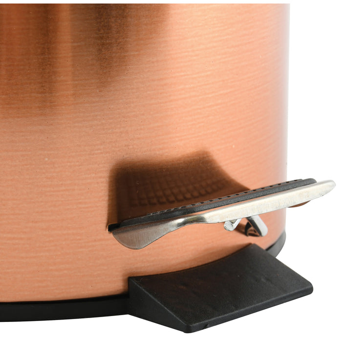 MSV badkamer|toilet pedaalemmer - koper kleurig - 3L - 17 x 25 cm