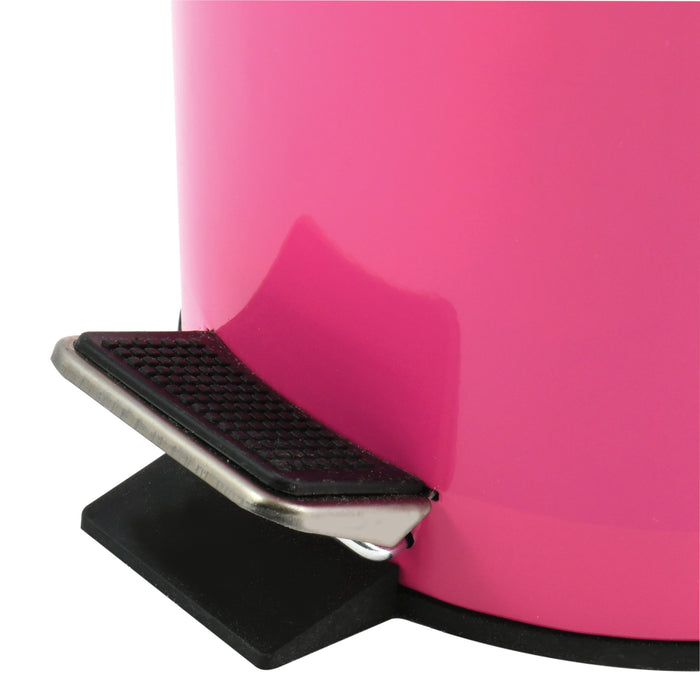 MSV badkamer|toilet pedaalemmer - fuchsia roze - 3 liter - 17 x 25 cm