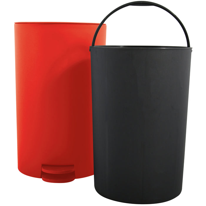 MSV kleine badkamer|toilet pedaalemmer - rood - 3L - 15 x 27cm