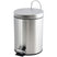 MSV kleine badkamer|toilet pedaalemmer - glans zilver - 5L - 20 x 27cm