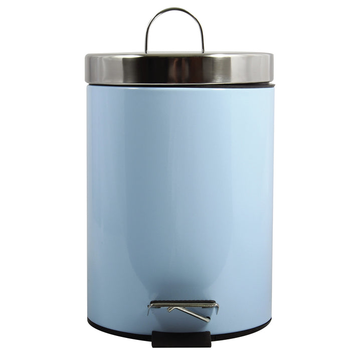 MSV badkamer|toilet pedaalemmer - pastel blauw - 3 liter - 17 x 25 cm