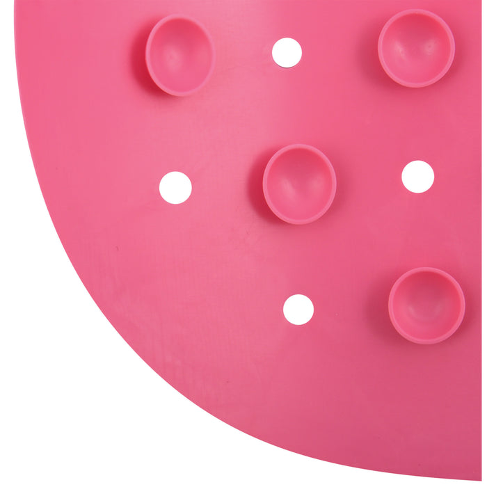 MSV Douche|bad anti-slip mat badkamer - rubber - fuchsia roze - 54 x 5