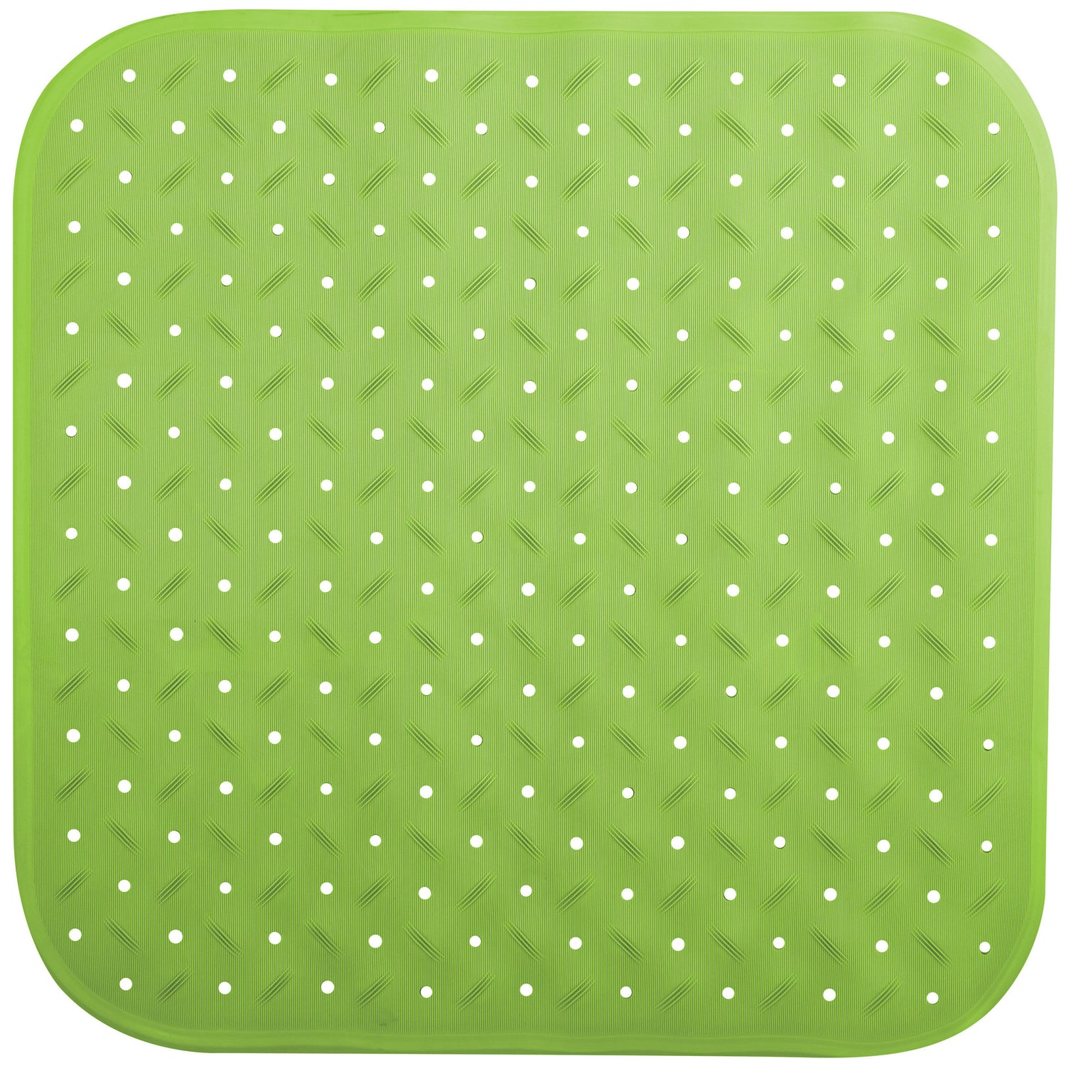 MSV Douche|bad anti-slip mat badkamer - rubber - limegroen - 54 x 54 c