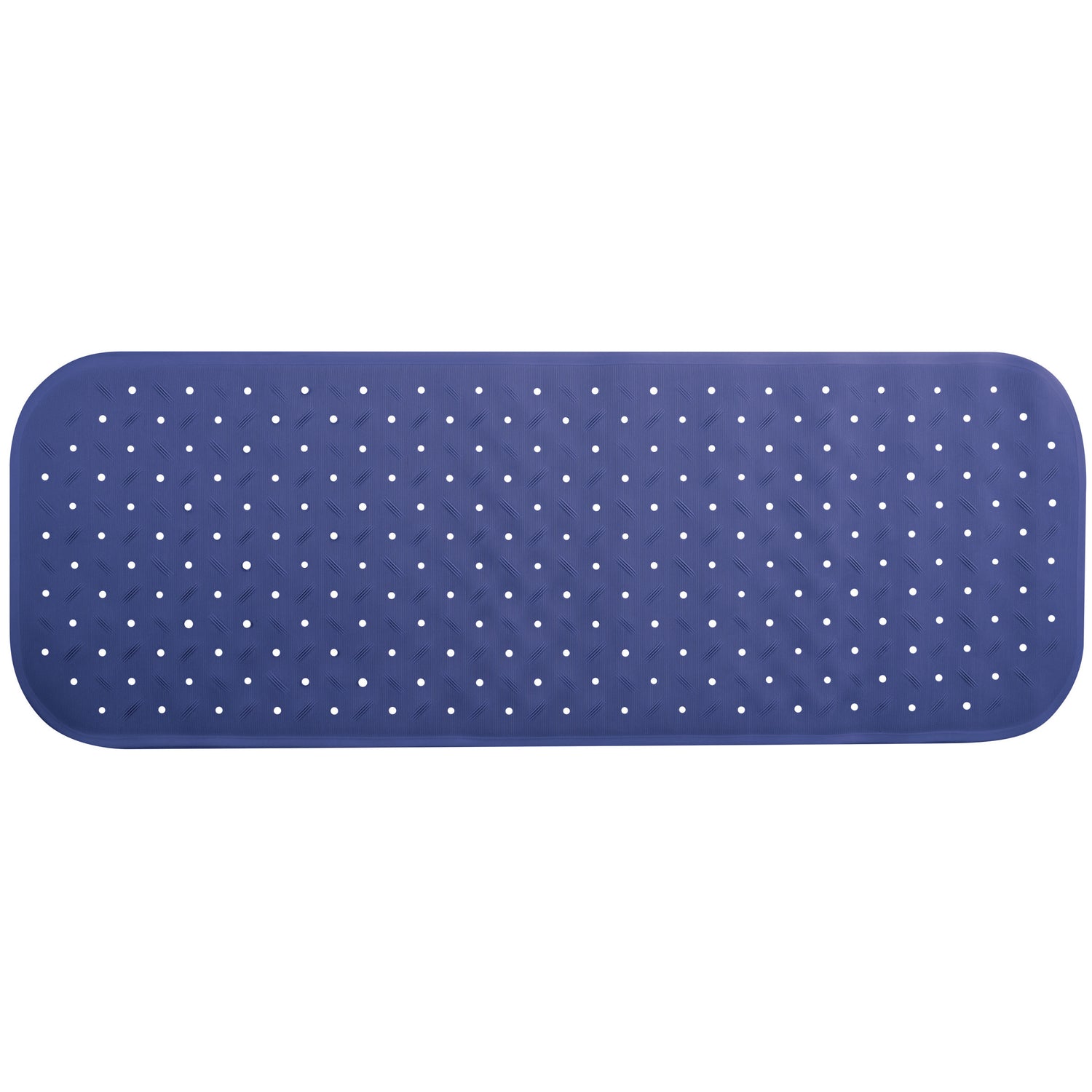 MSV Douche|bad anti-slip mat badkamer - rubber - blauw - 36 x 97 cm