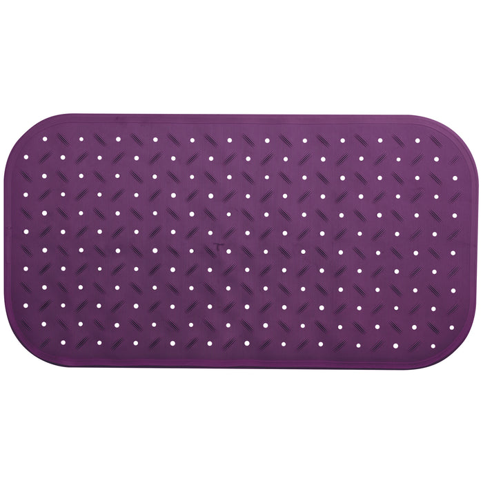 MSV Douche|bad anti-slip mat badkamer - rubber - paars - 36 x 76 cm