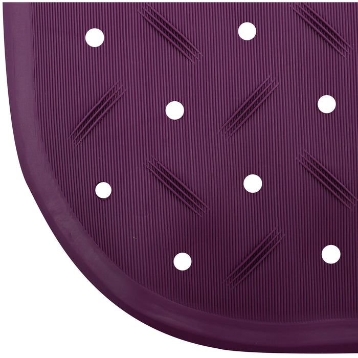 MSV Douche|bad anti-slip mat badkamer - rubber - paars - 36 x 76 cm