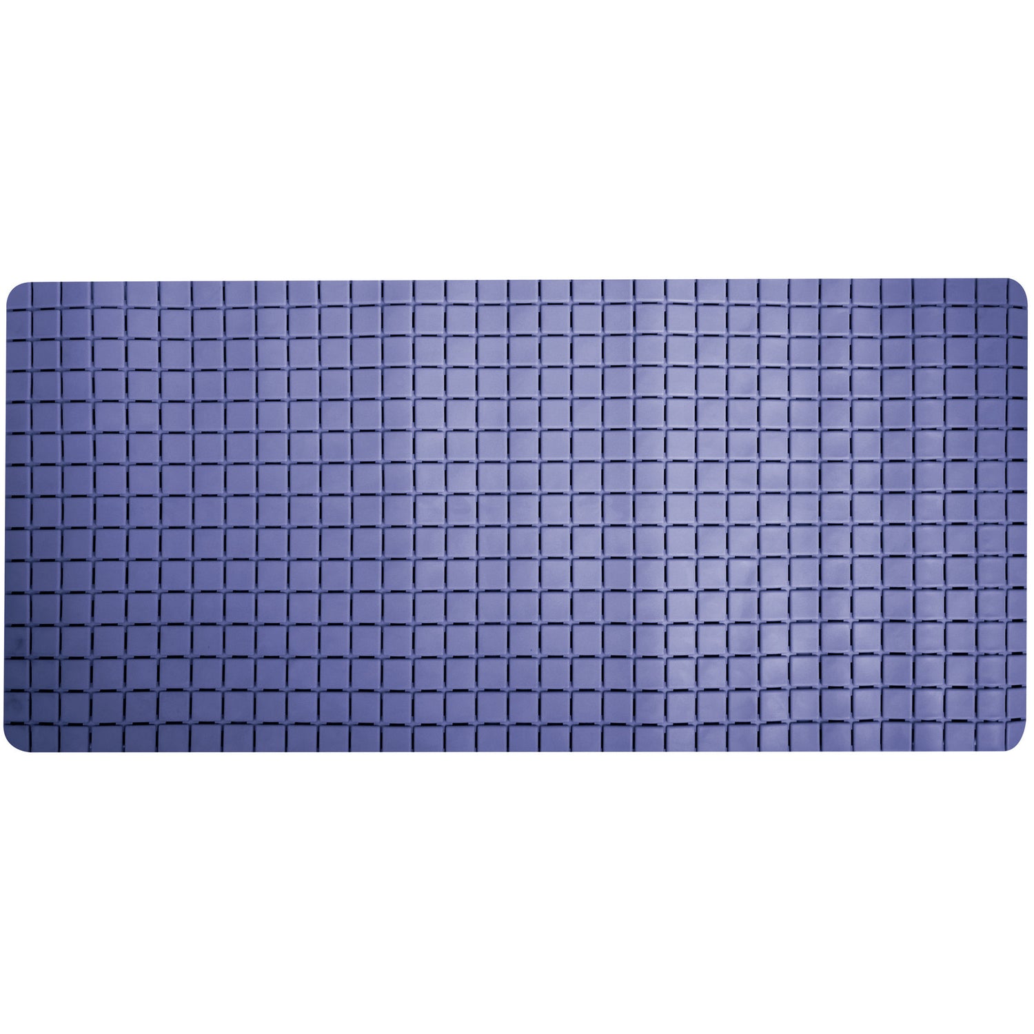 MSV Douche|bad anti-slip mat badkamer - rubber - blauw - 76 x 36cm
