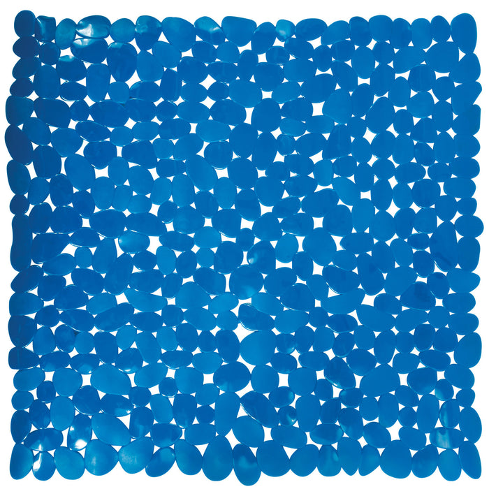 MSV Douche|bad anti-slip mat badkamer - pvc - donkerblauw - 54 x 54 cm