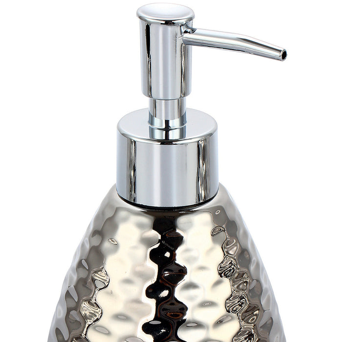 MSV Zeeppompje|dispenser - Phoenix - keramiek - zilver kleur- 19 cm