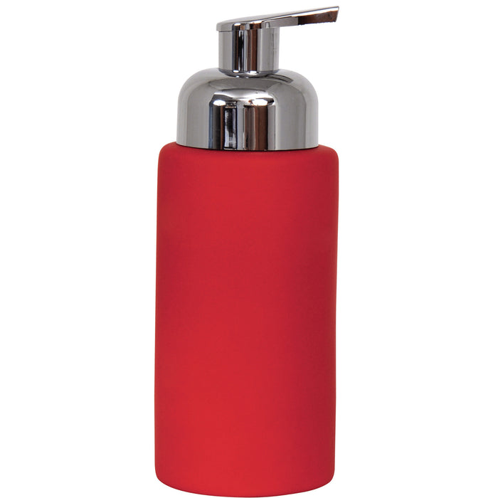 MSV Zeeppompje|dispenser Kyoto - keramiek - rood|zilver - 18 cm