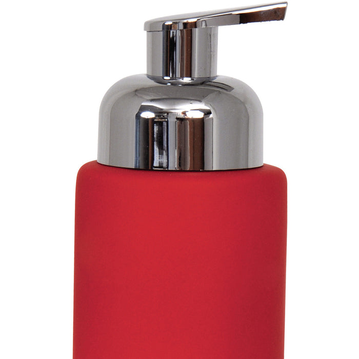 MSV Zeeppompje|dispenser Kyoto - keramiek - rood|zilver - 18 cm