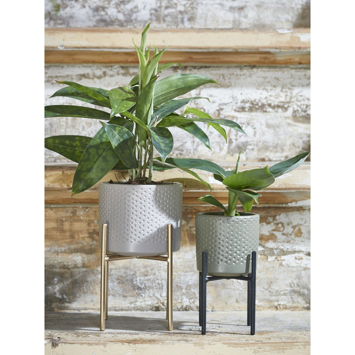 Mica Decorations - bloempot plantenstandaard- goud - H16 x B16 cm