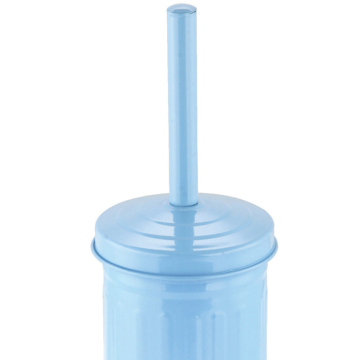 MSV Industrial Toilet|wc-borstel houder - metaal - pastel blauw - 38 c