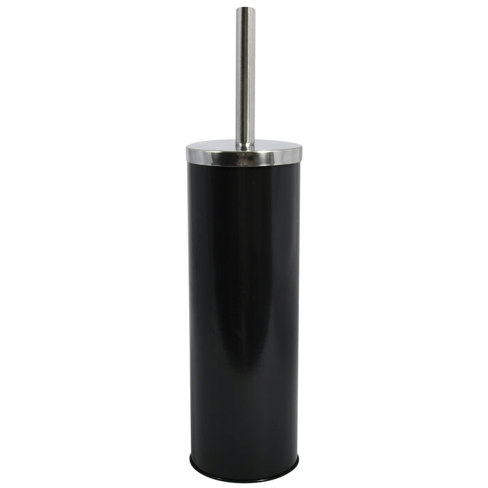 MSV Toiletborstel in houder|wc-borstel - metaal - zwart - 38 cm